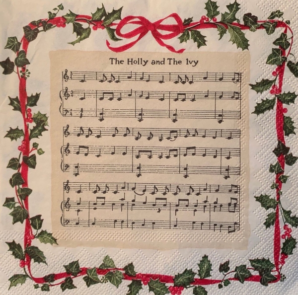 Serviette Noten (the Holly and the Ivy)